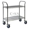 Mobile Wire Cart with 2 Shelf Levels 12